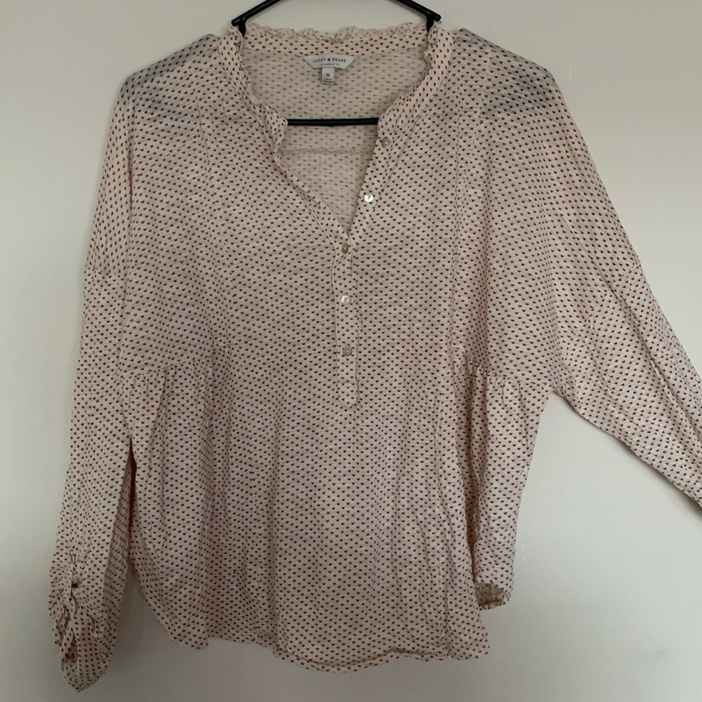 Lucky Brand patterned long sleeve top